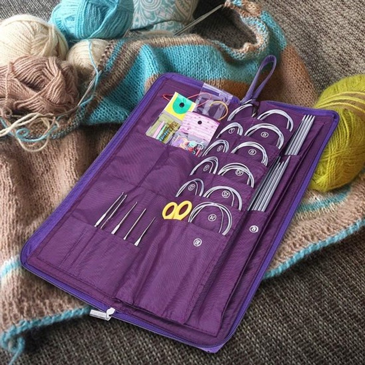 Set van Ronde Breinaalden van Roestvrijstaal, Interchangeable Breinaalden voor Beginners en Professionals, Ideaal voor Truitjes, Sokken en Mutsen