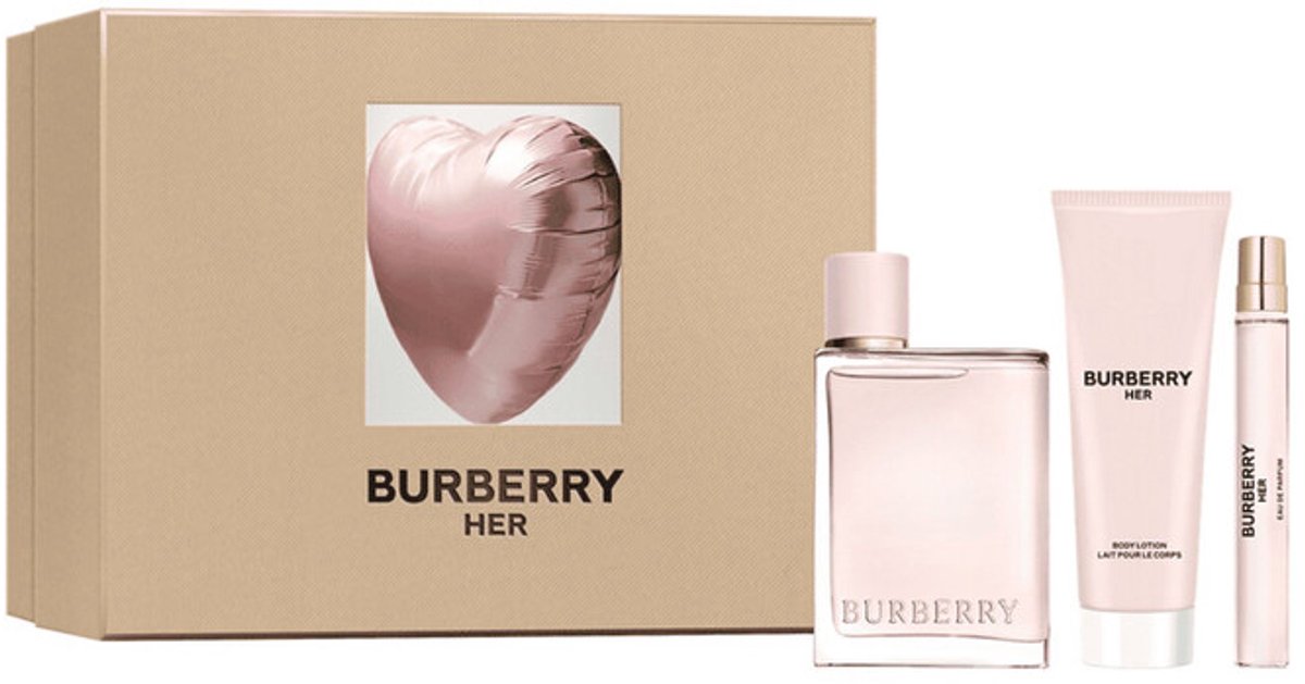 Burberry Her Gift Set 100 ml EDP + 10 ml EDP + 75 ml Body Lotion