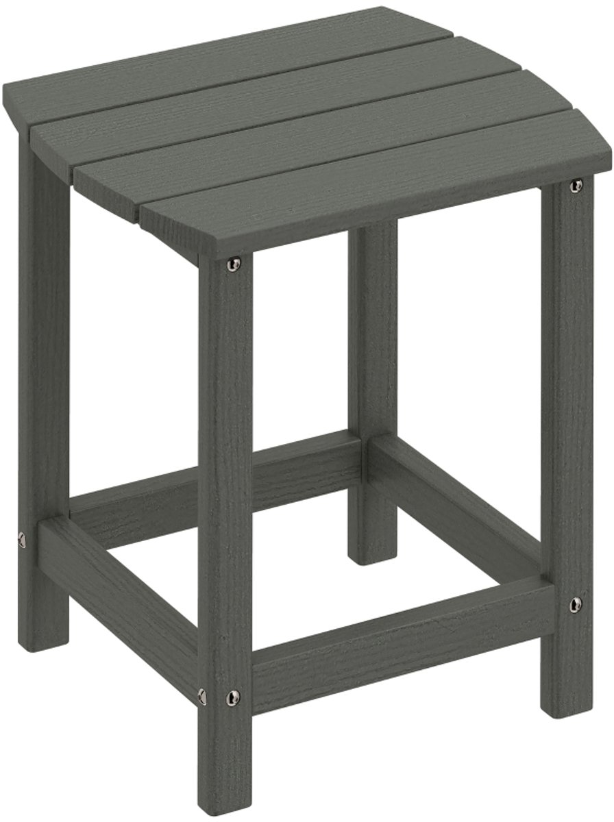 Buitentuintafel 48×37×46 cm grijs kunststof terras tafel balkontafel campingtafel buiten bijzettafel stabiel duurzaam eenvoudig te reinigen voor tuin terras balkon zwembad