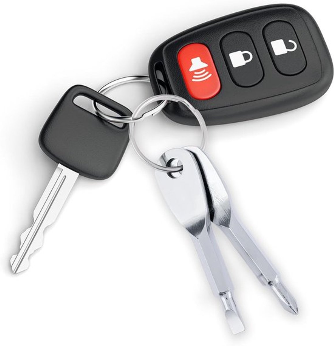 Multifunctionele Mini Schroevendraaier Sleutelhanger - Compact, Handig en Ideaal voor Thuis en Op Reis