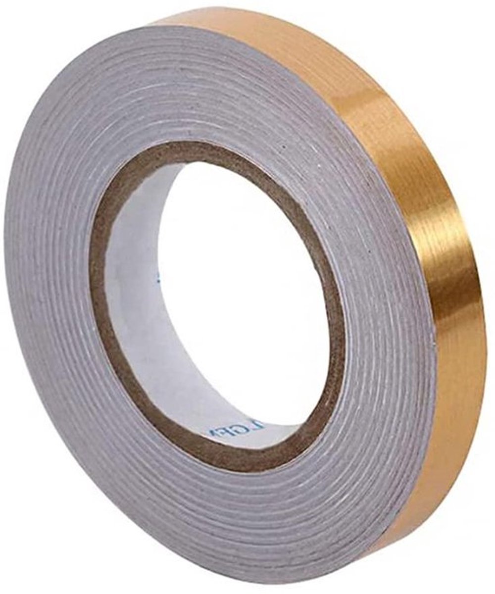 Decoratieve- Tape - Sterk - Goud - Detailering- Woondecoratie - Polyester Mylar Filmtape - Geschikt voor Woondecoratie - Goud Model 0,8 "x 55 yds, tape voor muuraccent, kast en badkamer.