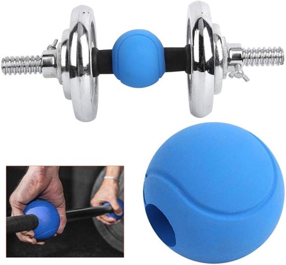 - Fitness haltergreep - Barbell accessoire - Zwart - Handomslag - Spiertraining - Geschikt voor diverse halterstangen - Standaard formaat - 185g ronde barbell-grepen
