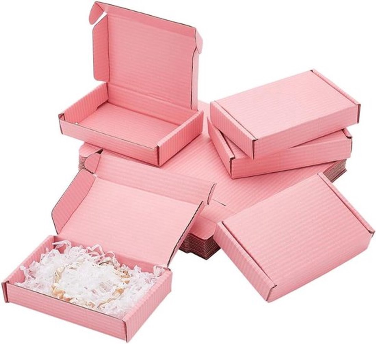 Kartonnen Postdozen - Valentijn - Roze - Geschenkverpakking - Kraft - Feest Gunst - Bedrijven - Klein Formaat - 30 Stuks - Geschikt voor Bruiloft - Feest Gunst - Geschenkverpakking - Valentijn - Roze - Kleine Bedrijven - 12,7x8,2x2,8cm