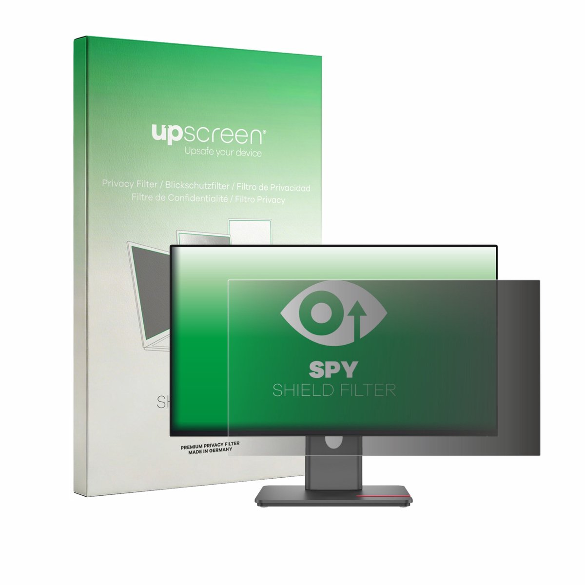 upscreen - privacyscherm voor Lenovo ThinkVision P24QD-40 - privacy filter screenfilter Blauwlichtfilter