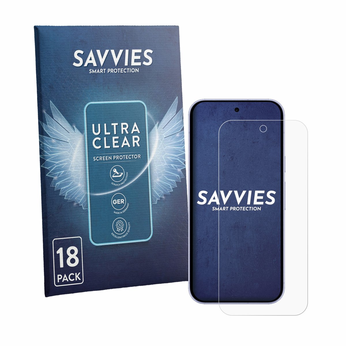 Savvies - Screenprotector voor Google Pixel 11 - Folie Beschermfolie transparant 18 Stuks