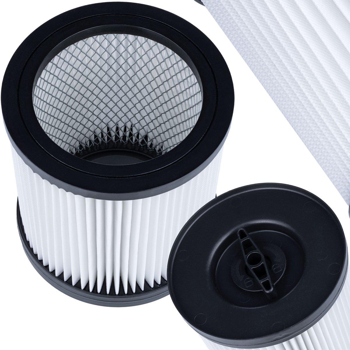 Rosfix Wasbaar Luchtfilter Vervanging - Polyester met Metaalgaas - Ø14×15,5cm Ø10cm - Geschikt voor Parkside