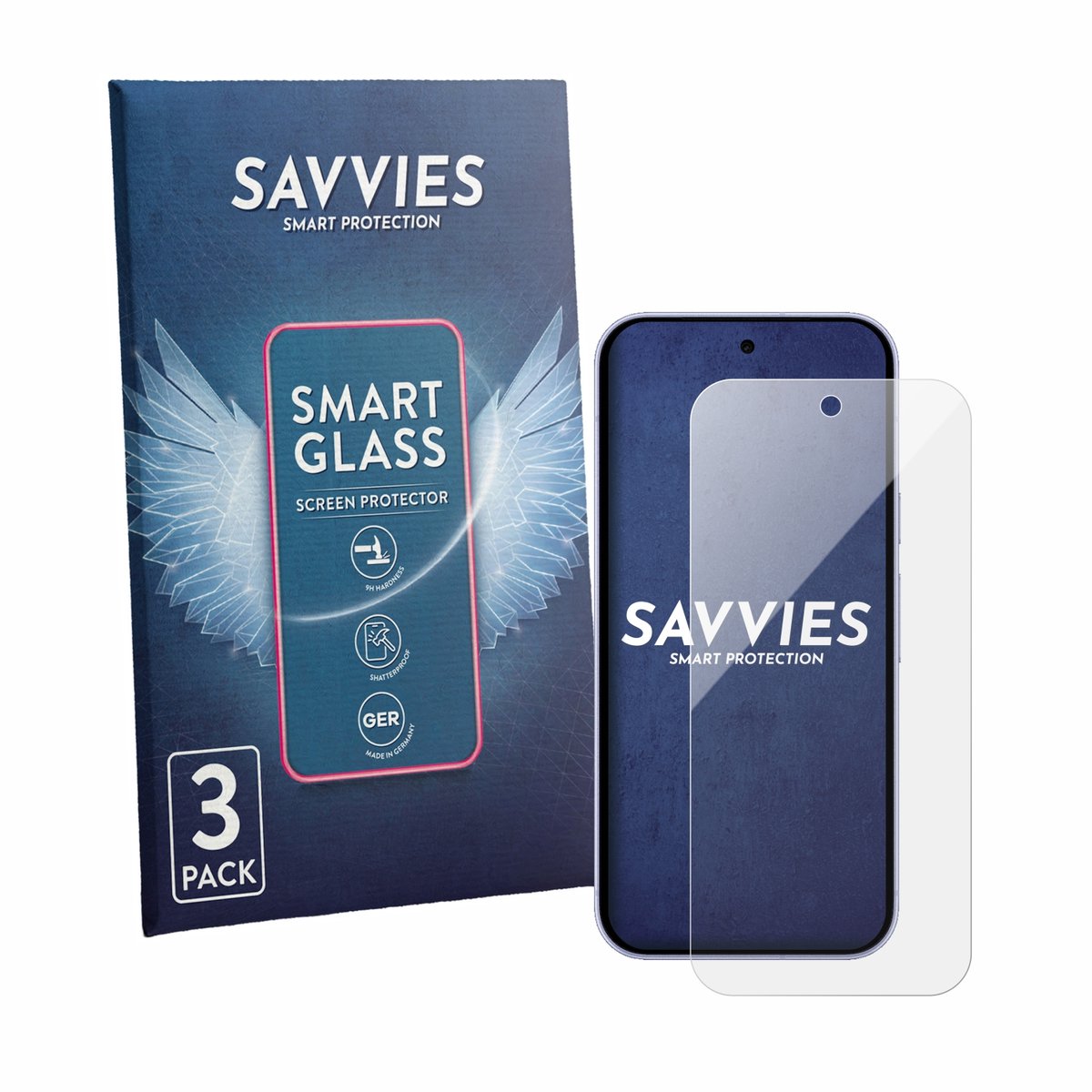 3 Stuks Savvies Screenprotector - geschikt voor Google Pixel 11 - beschermfolie glas transparant