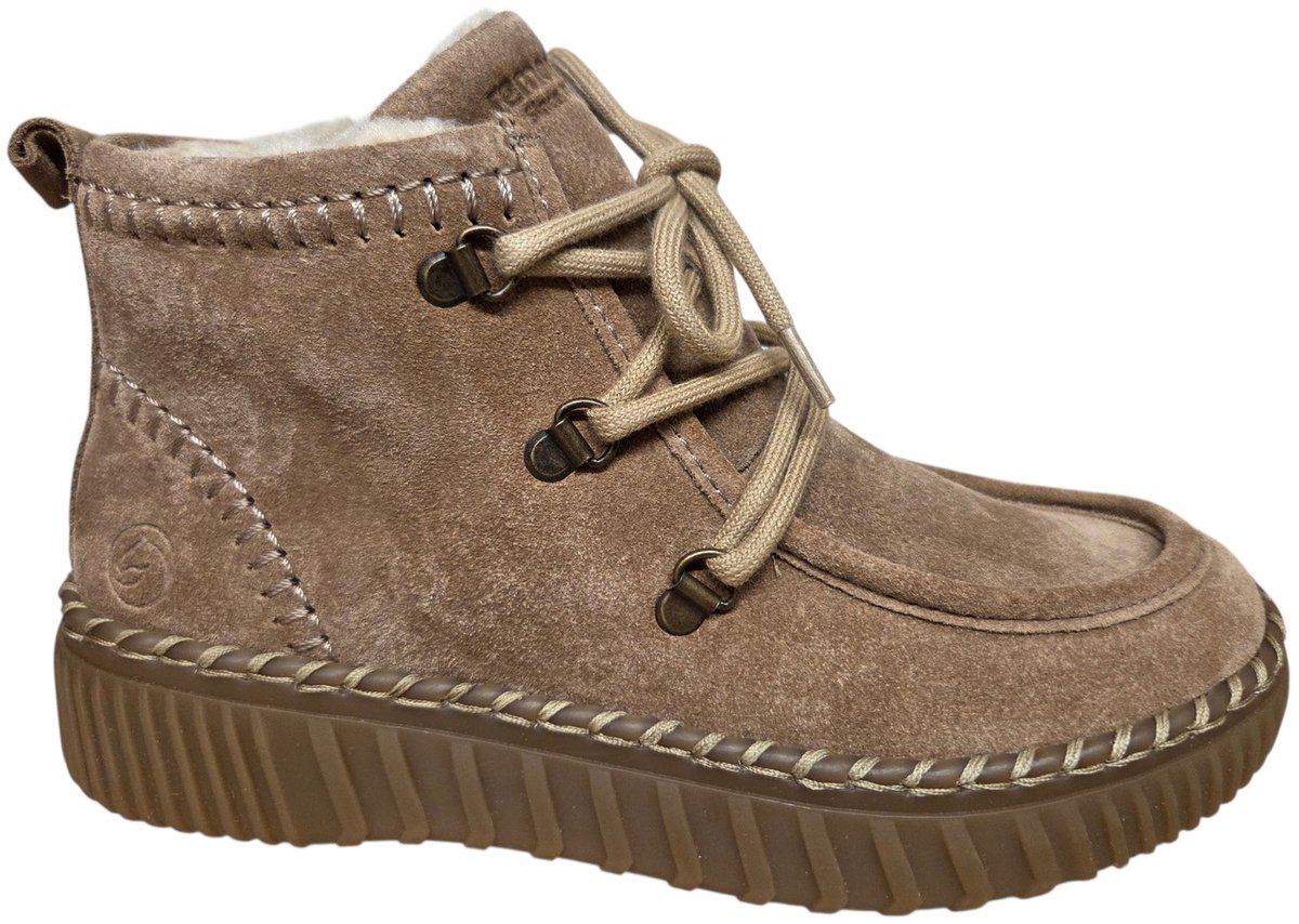 Remonte D4A72-20 Veterboots Beige Suede Dames - Beige - 41