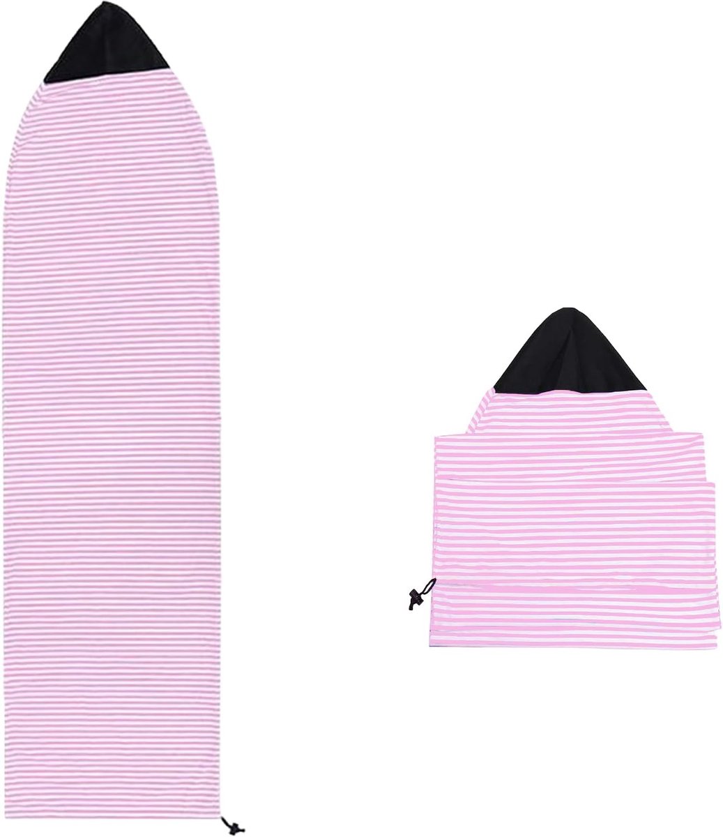 KZQ Surfboardhoes - Surfboardsok - Surfboardopbergtas - Sluiting met trekkoord - Surftas - Geschikt voor longboards, paddleboards en stand-up paddleboards - 200 x 50 cm - Roze