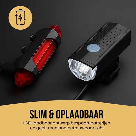 Innovaland Fietslampjes LED Set Wit en Rood V2 - 5 Stuks - Oplaadbaar - Micro USB - Fietslampje - Voorlicht en Achterlicht Fiets LED - Voorlamp Fiets - Fietsverlichting — afbeelding 4