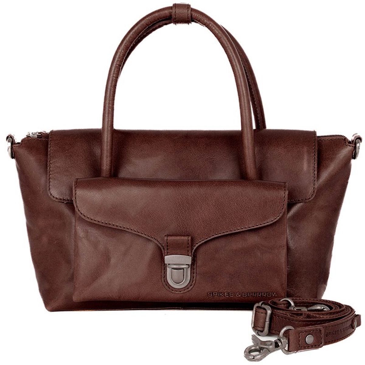 Leren Handtas - Hailey - Donkerbruin