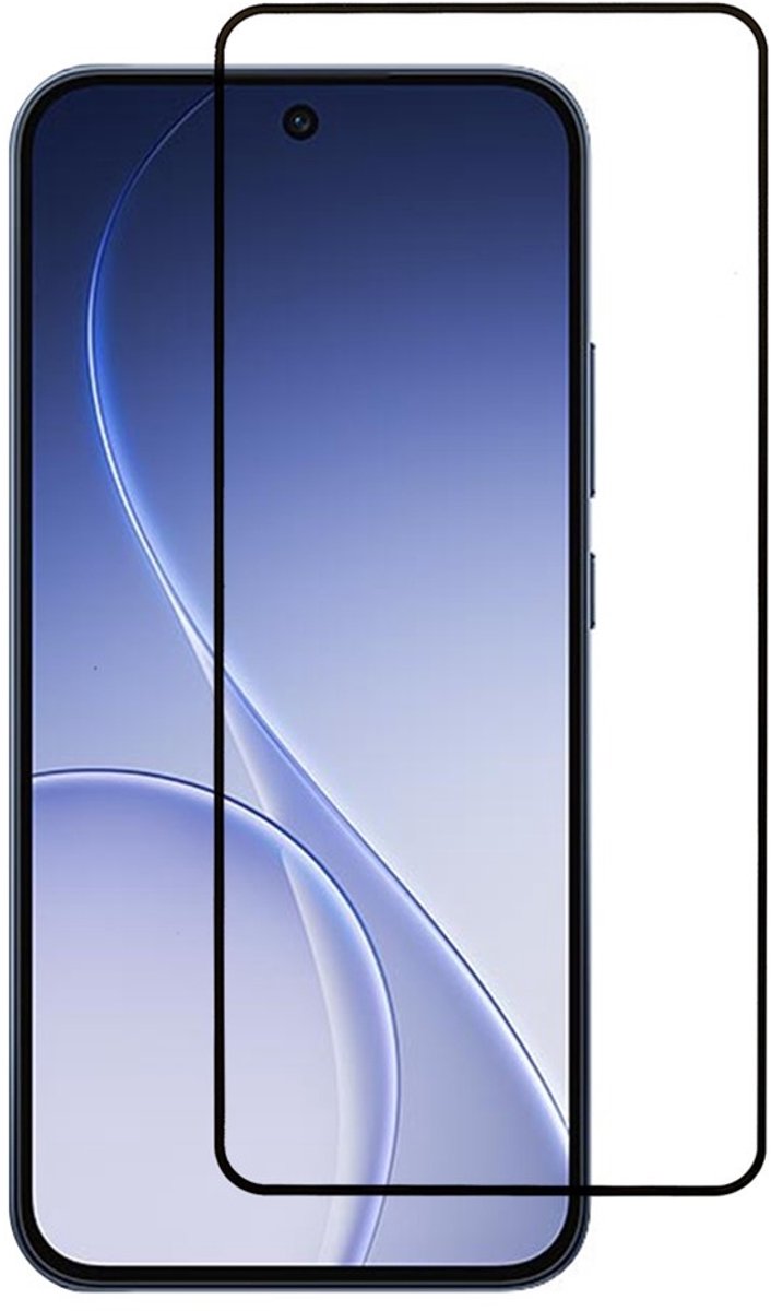 Coverup Screen Protector - Geschikt voor OPPO Reno15 F Screen Protector - Coverup Full-Cover 9H Tempered Glass - Zwart