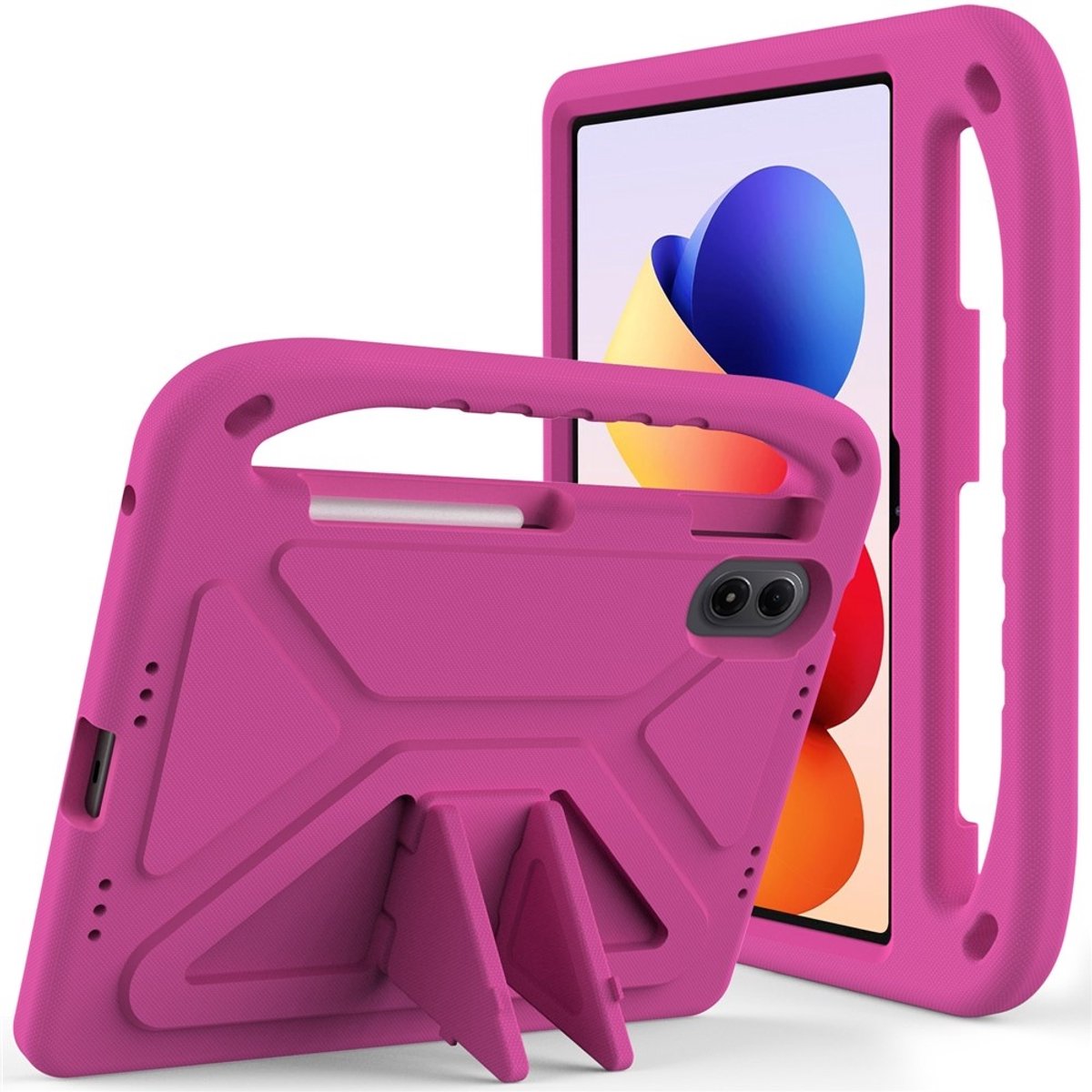 Coverup Tablethoes geschikt voor Xiaomi Redmi Pad 2 Pro Hoesje - ShockProof Kids Case - Roze