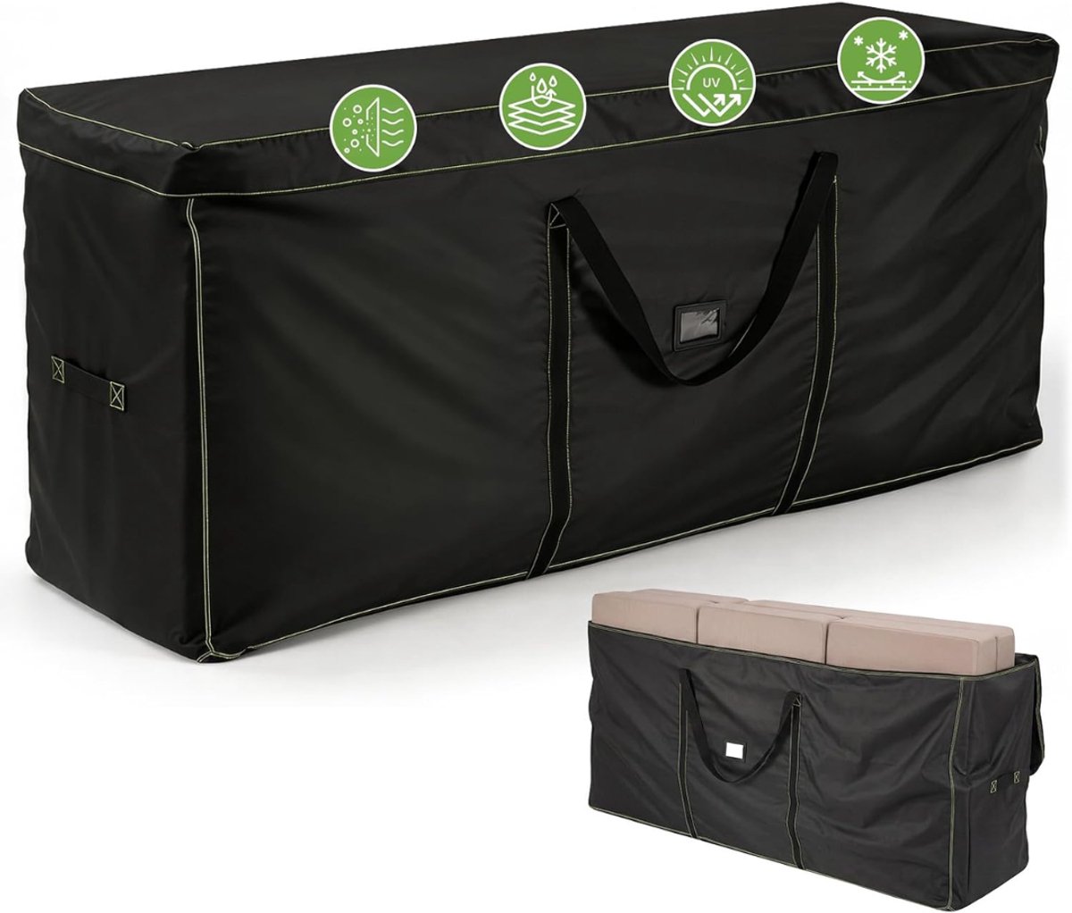 SNJY® Opbergbox Tuinkussenbox - Opbergbox Tuin - Opbergkist Buiten - Kussen Opbergtas - 51D x 173B x 76H cm - Zwart