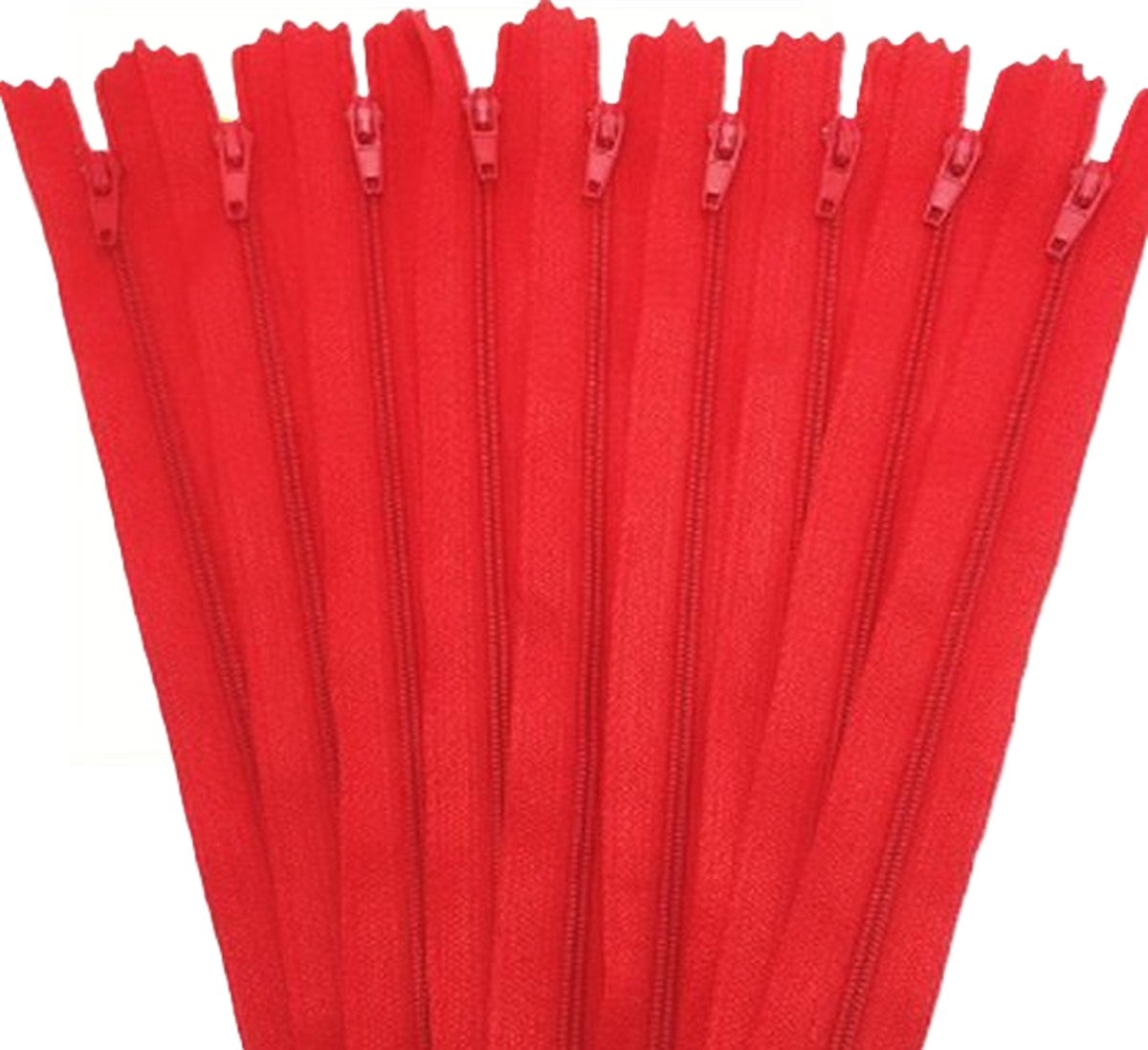 close end rits - 90 cm - gesloten einde - 1 rits - rood