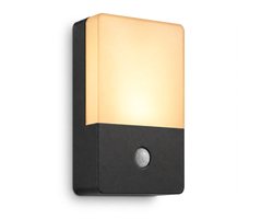 Luminize Luminize® LED Buitenlamp met Bewegingssensor - Wandlamp voor Buiten - Lamp met Sensor - Voordeurlamp Incl. Lichtbron - Deurlamp - 2700K & 11.4W - Zwart