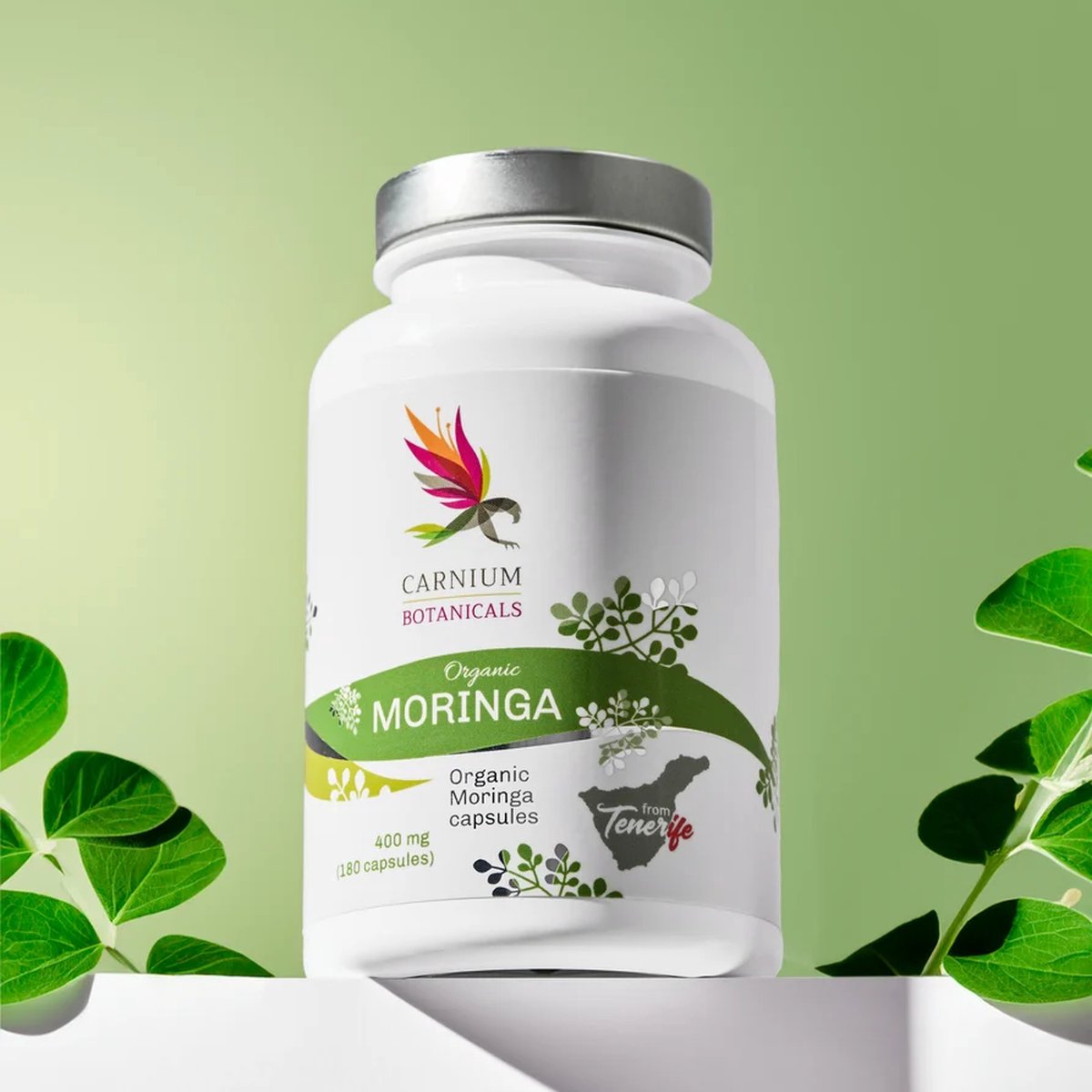 Carnium Botanicals Bio Moringa – Voedingssupplement – Biologisch Moringa Bladpoeder – Superfood – Vegan – 180 Capsules