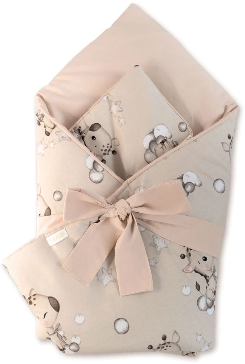 Neno Mila 2 Inbakerdoek Baby – Babywikkeldoek 75x75 cm – 100% Katoen – Anti-Allergene Vulling – Verstelbaar – Wasbaar – Gemaakt in Polen