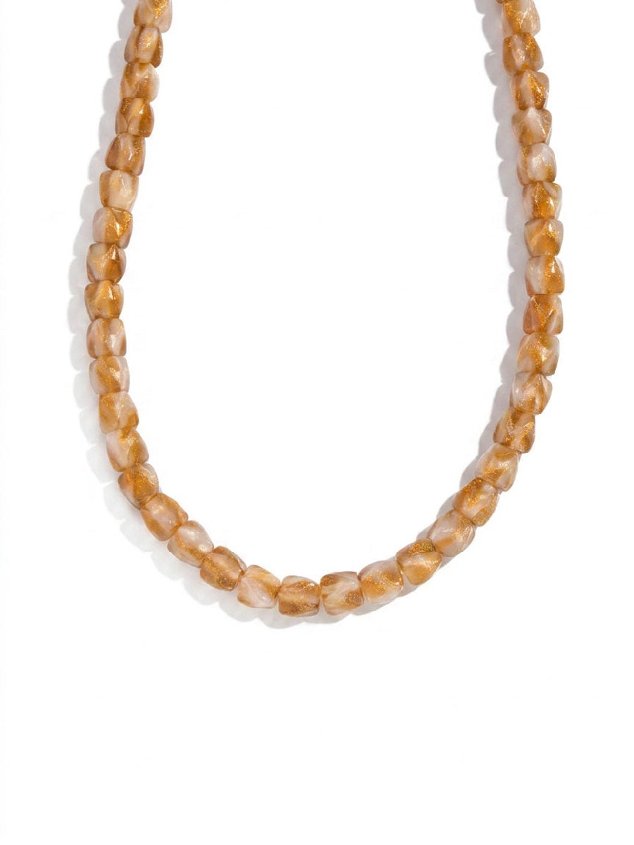 Amber - Kralenketting - Resin - -