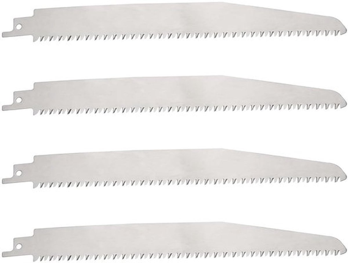 - Reciprozaagblad - 4 STKS - Bone Hout Metaal - Snijden RVS Verstelbare - Zilver - S1122C.