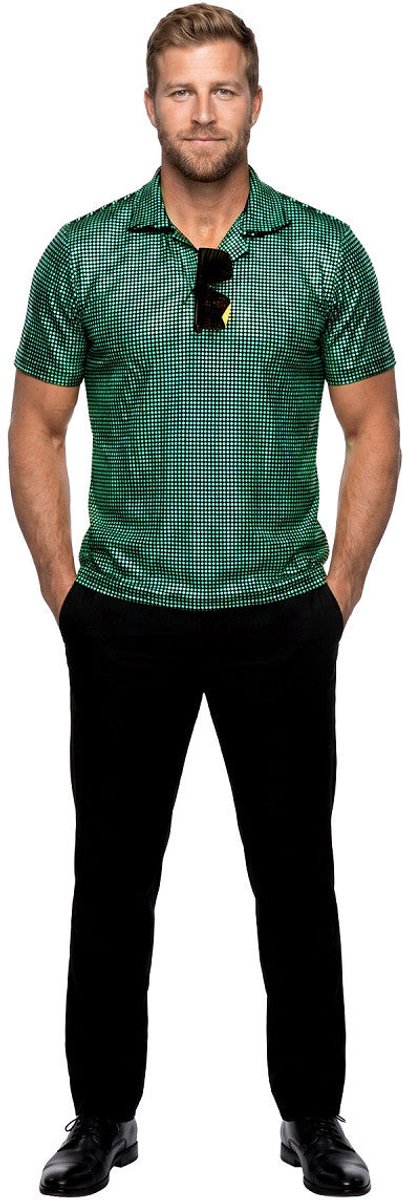 Polo Velvet met Glitter Zeegroen Premium - Maat XL-56/58