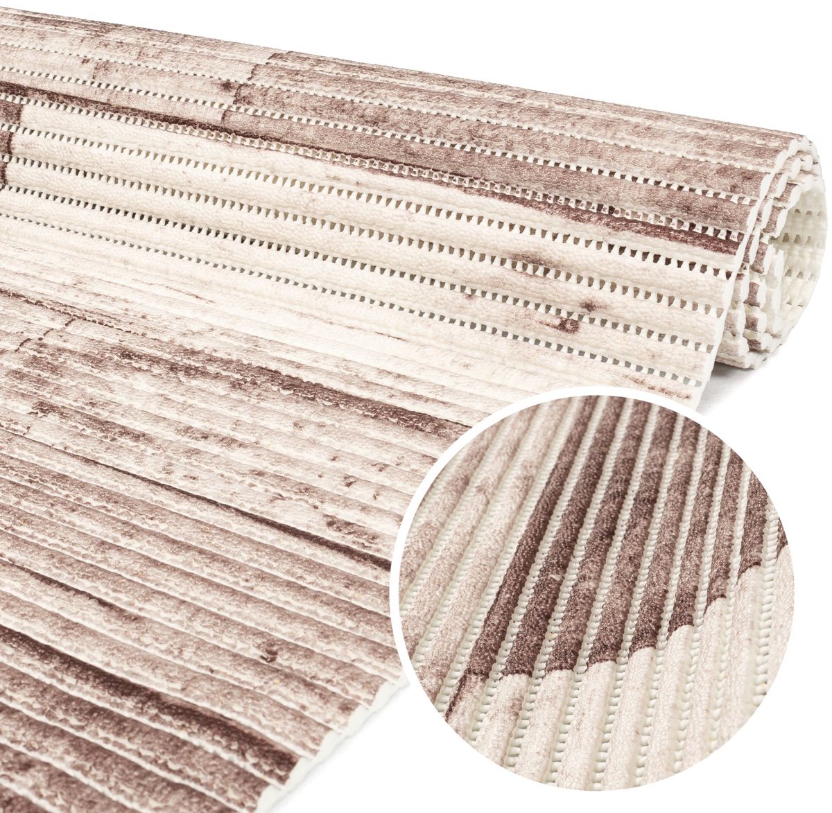 ANRO Badmat Houtlook 65x1500cm Antislip Douchemat Afwasbaar Sneldrogend