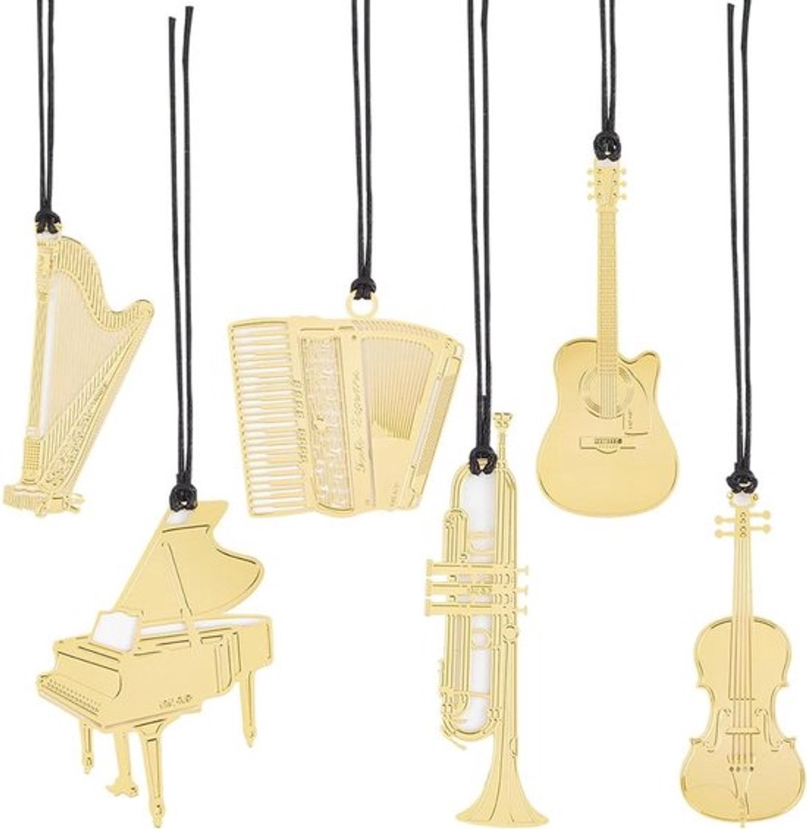12 stuks messing bladwijzers - muziekinstrument pagina clips - boekmarkeringen notebook darts - boek markers met kwastje voor lezen school werk - boek liefhebbers leraren klasgenoten vrienden