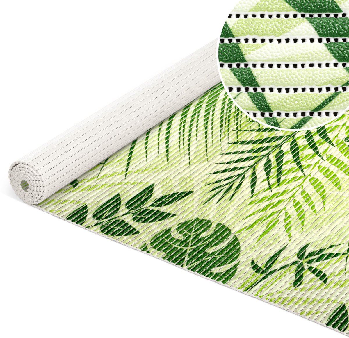 ANRO Badmat Tropisch Groen 65x120cm Antislip Douchemat Afwasbaar Sneldrogend