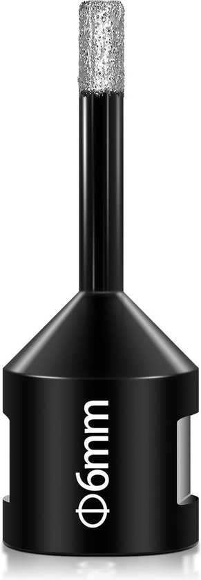 Zwarte tegelboor met diamanten coating, Ø 6 mm