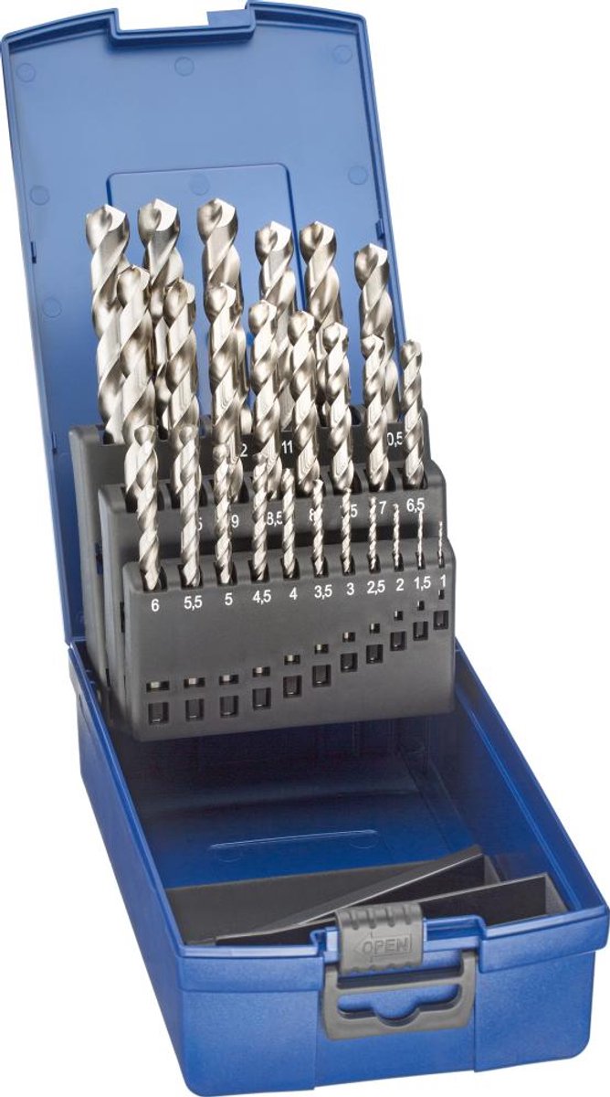 Spiraalborenset DIN388 HSSE geslepen type N 1-13mm FORTIS