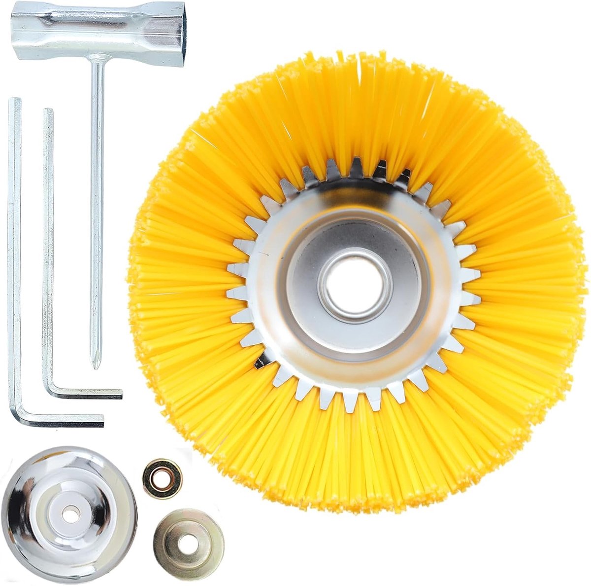 Nylon Borstelkop voor Bosmaaier - 200 mm - Universele Ronde Onkruidborstel - Voor Effectieve Onkruidbestrijding