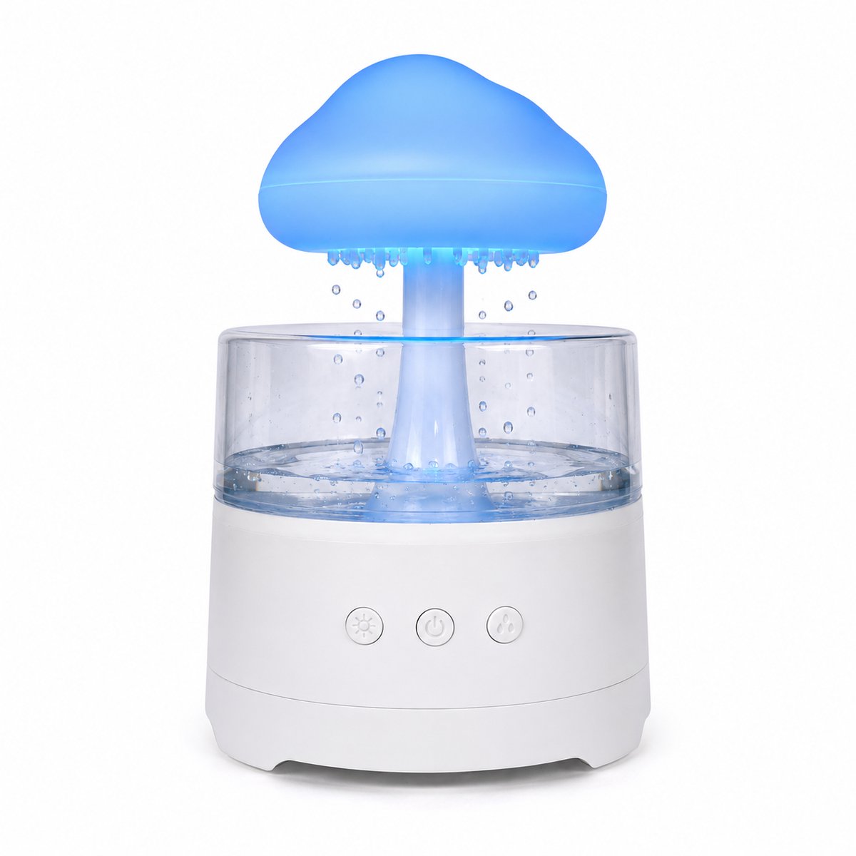 Rege Humidifier met Bluetooth Luidspreker - Luchtbevochtiger & Aroma Diffuser - White Noise Slaaphulp & Nachtlamp - Wit