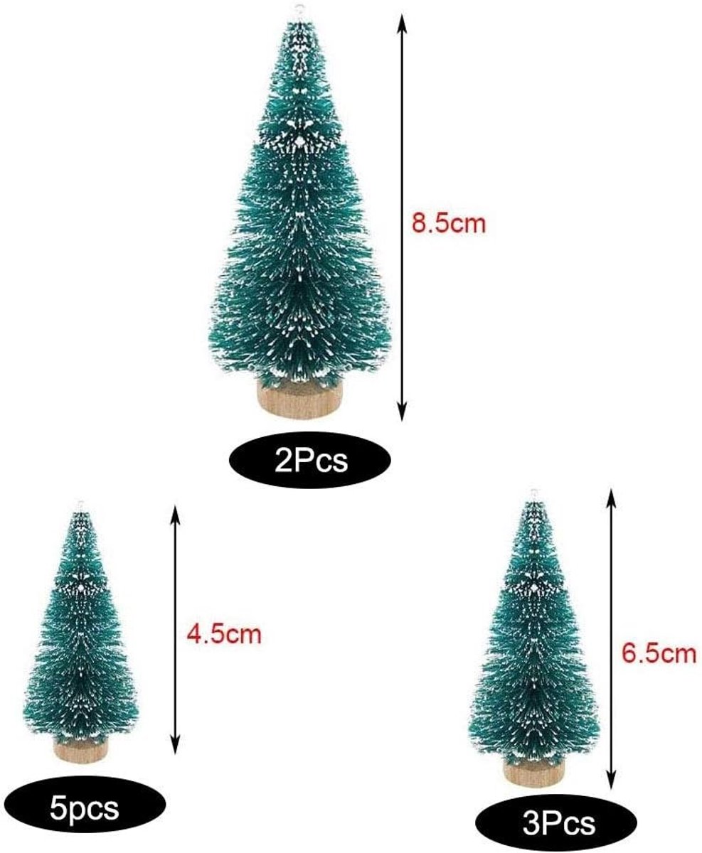 Kerstminiatuur Ornamenten Set - Multicolor - 25 Stuks - Hars en Plastic - Voor Miniatuurtuinen en Tafeldecoratie