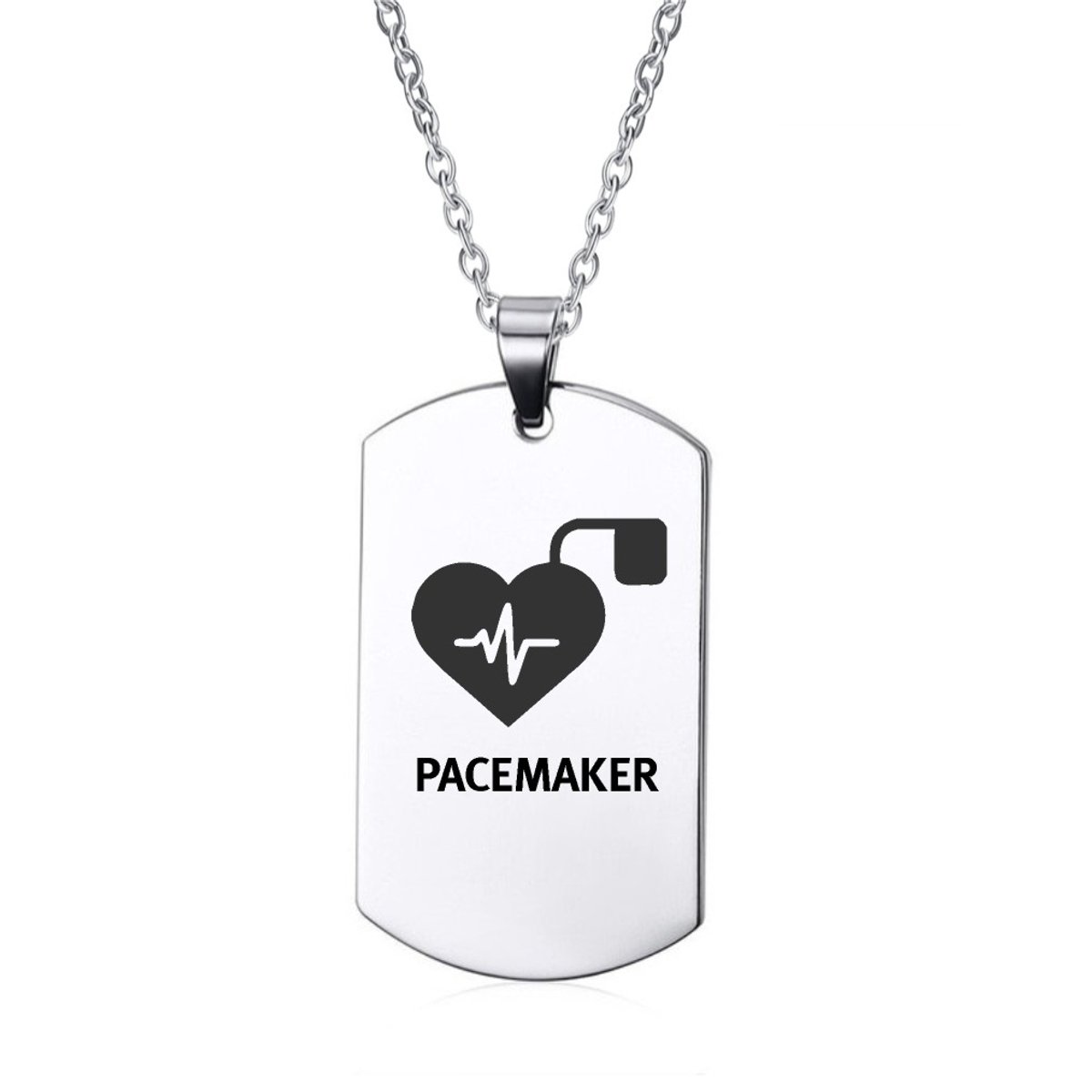 Ketting | Tag | RVS | Zilver | Pacemaker