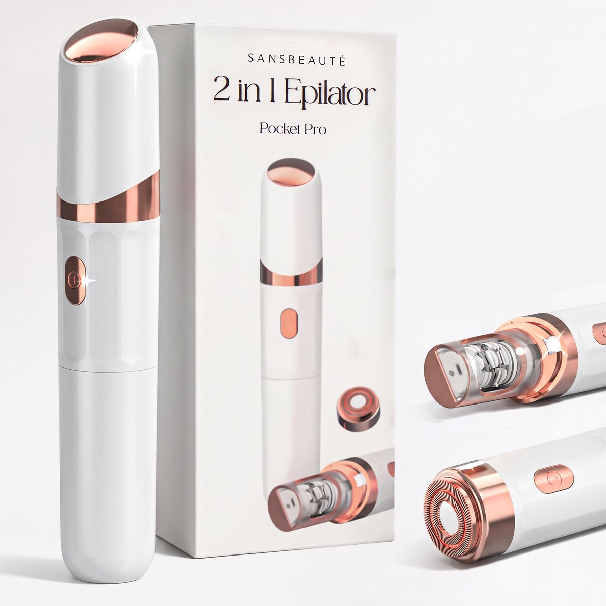 Sansbeauté MEN Scheerkop - Scheerhoofd - Vervangbaar - 6 bladen - Geschikt Voor Alle Editions - Goud - Gratis Verzending