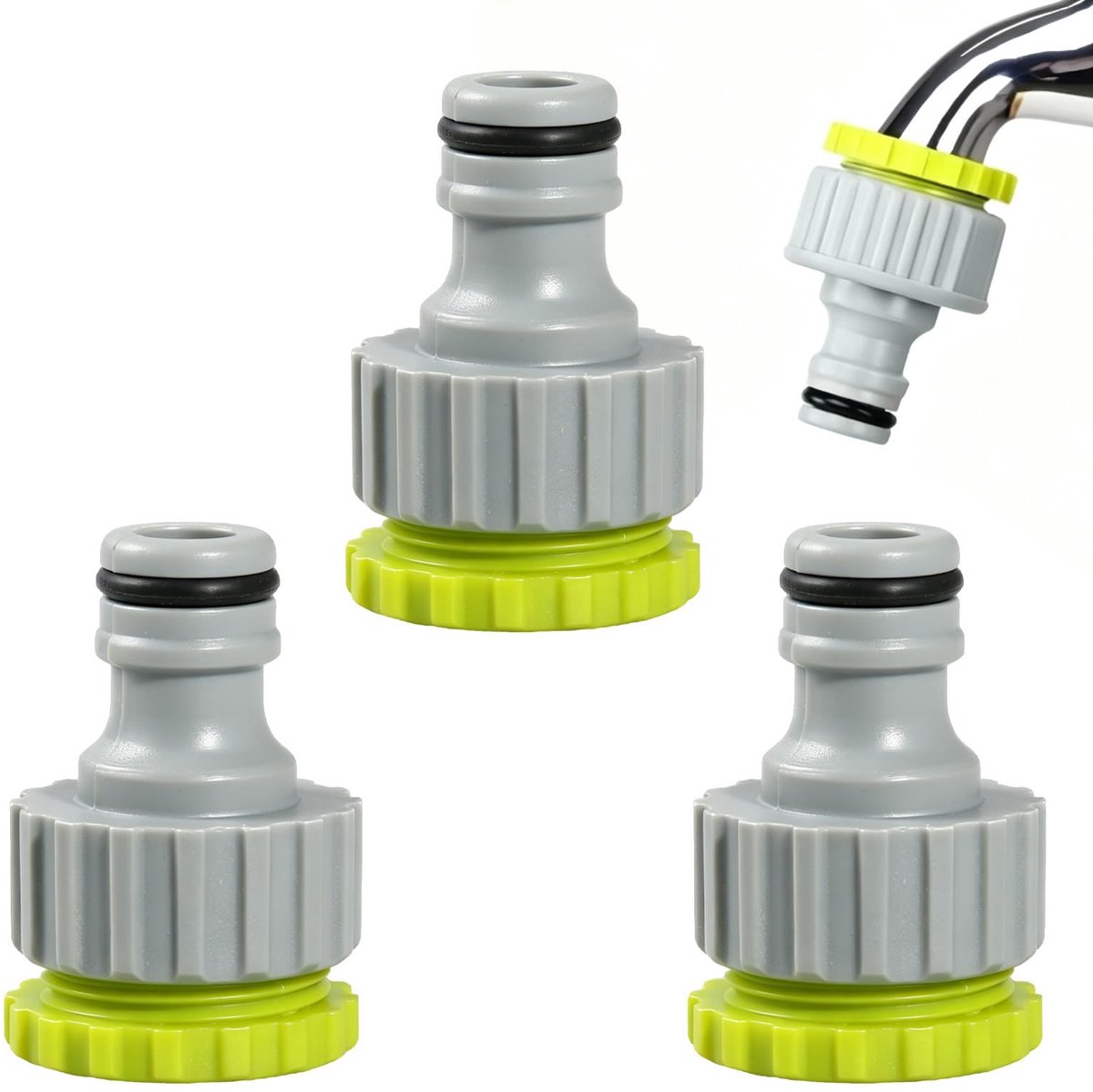 Garten Waterkraan Adapter Set 2-in-1 - 3 Stuks