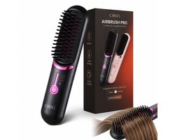 Ciriel AirBrush™ Pro - Draadloze Stijlborstel – Elektrische Haarborstel – Warmteborstel - Draadloze Stijltang - Draadloze Fohn - Oplaadbaar – 3 Warmtestanden – Voor Dik, Normaal en Fijn Haar