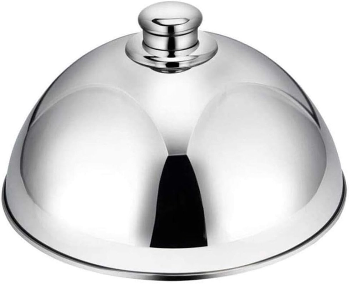 RVS Cloche Voedselafdekking voor Serveerplaten, Ideaal voor Thuis, Keuken en Restaurant, Luxe Dineraccessoire met Glanzende Afwerking