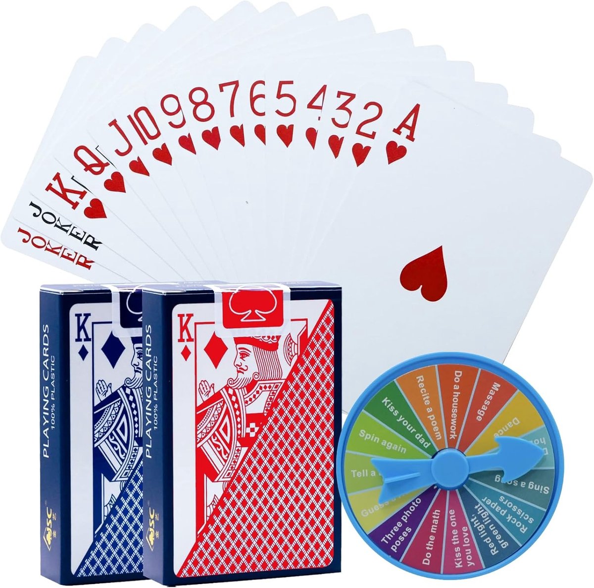Set van 2 Waterdichte Speelkaarten voor Poker, Blackjack en Bridge - Perfect voor Feestjes en Spellen