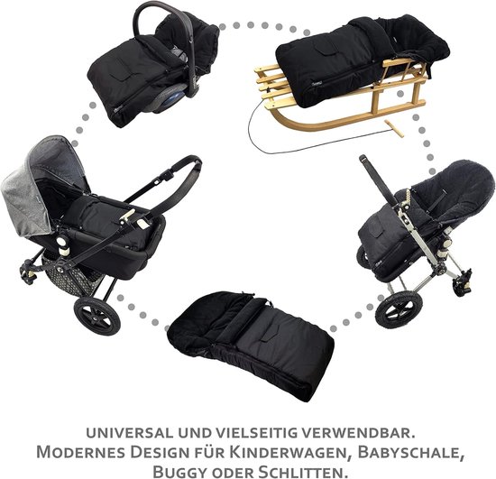 Wintervoetenzak - Kinderwagen deken - Warmte buiten - Waterafstotend - 90 cm - Rood — afbeelding 4