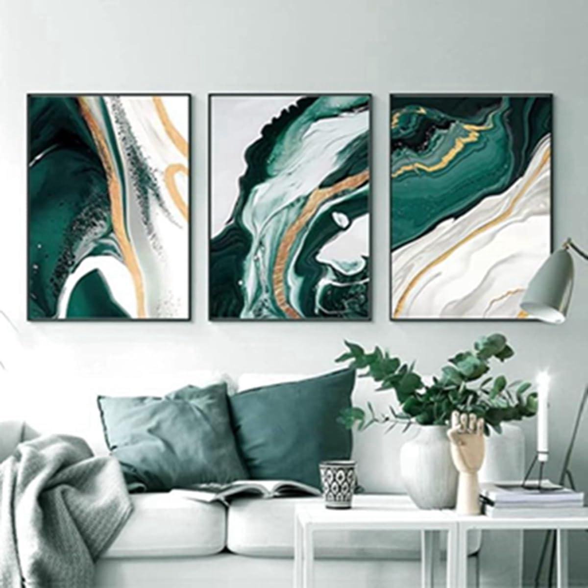 Abstracte Kunst Posters - Boho Decor - Muur Decoratie - Set van 3 - 40 x 60 cm - Multicolor