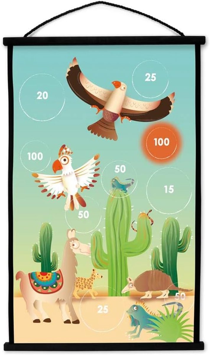 Dartspel Kinderen - Speelset Pijlen - Binnen Buiten Spelen - Zachte Zuignap Pijlen - 6 Pijlen - Blauw — afbeelding 5