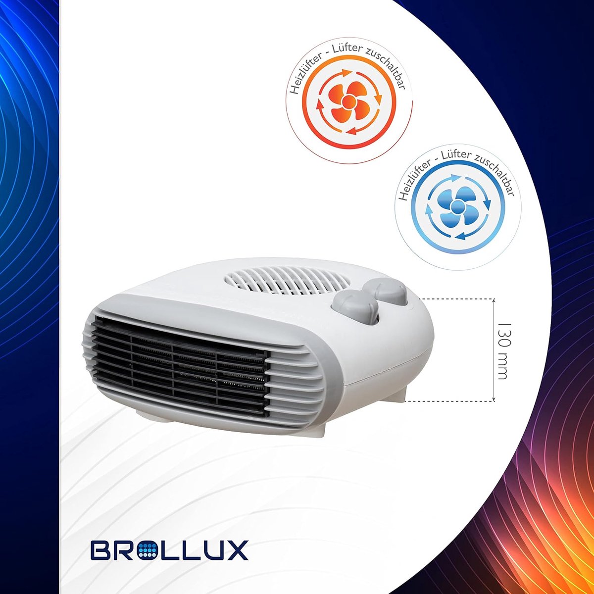Elektrische Convector - Mobiele Verwarming - Ruimte Verwarmen - Met Turbo Ventilator - 2000 Watt - Wit – foto 6