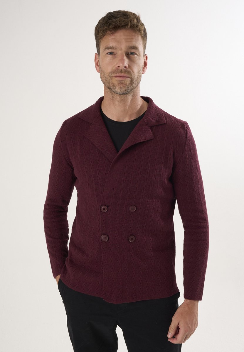 Felix Hardy Vest Elegant - Cardigan - 100% Katoen Heren Bordeaux - M