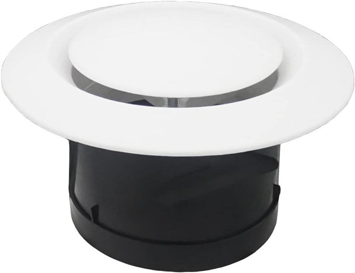 Afvoerluchtrooster - Ventilatierooster - Luchtstroom Reguleren - Verstelbare Spleet - 150 mm - Wit