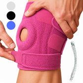 VeryGoods Kniebrace - Verstelbare Kniebandage - Heren & Dames Patellabrace - Ademend & Lichtgewicht - Verstelbare pasvorm - Knieband - Roze