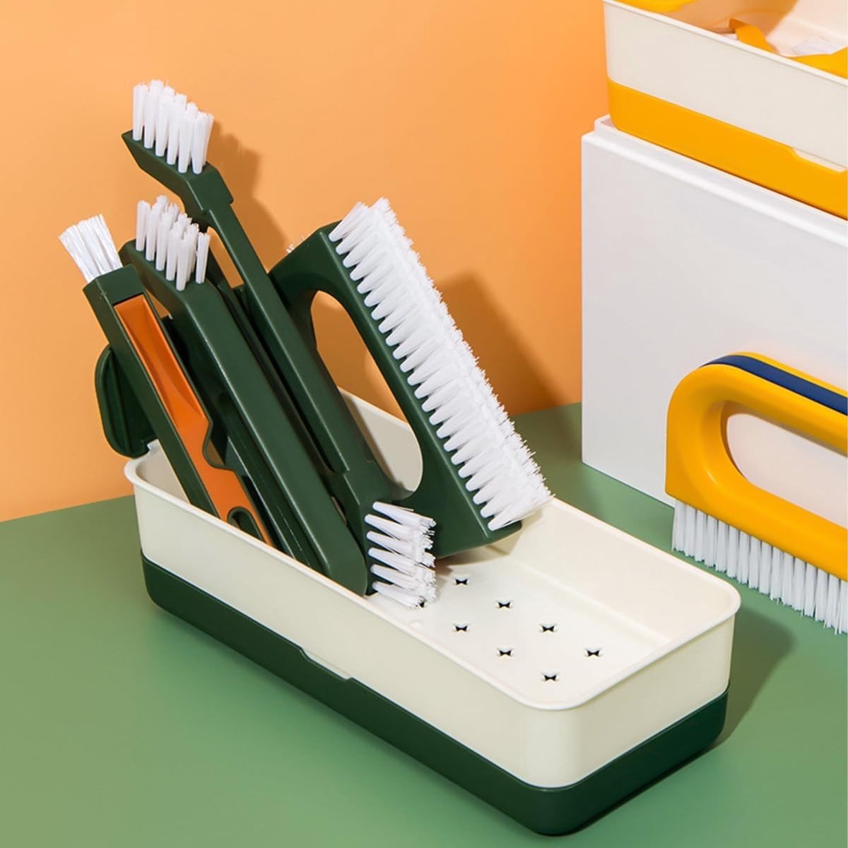 Effectieve reinigingsborstel voor voegen en kieren, ideaal voor badkamer en keuken, eenvoudig schoonmaken van tegels en voegen