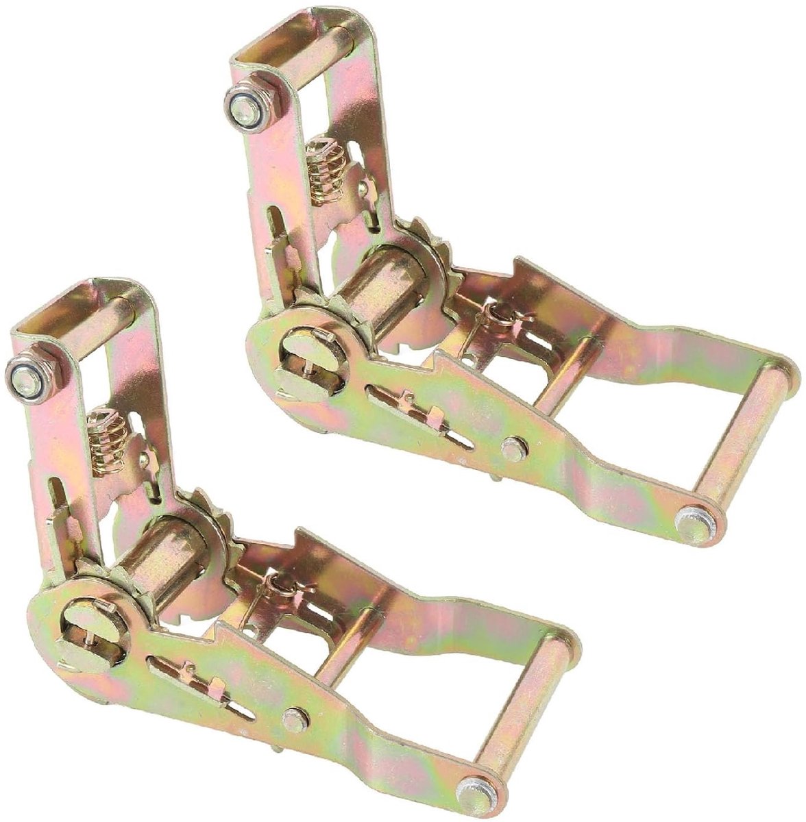 2 Stuks Ratchet Tie Down Buckles 1.5 Inch Carbon Staal met 2500kg Spanvermogen voor Veilig Transport en Bevestigen van Lasten