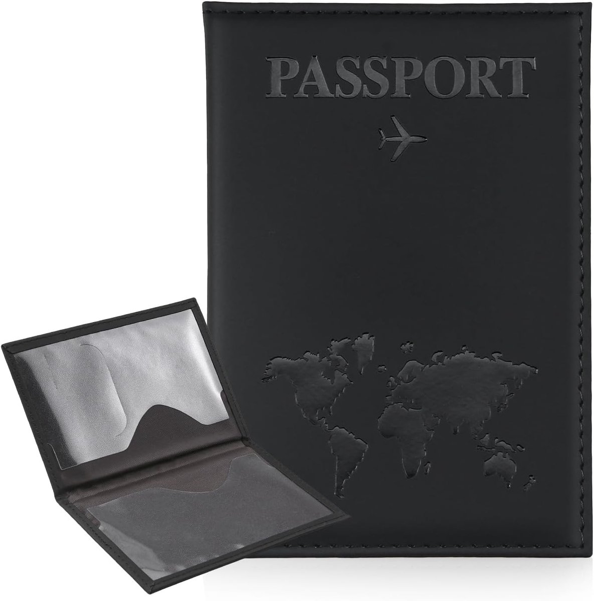 Thijox - Paspoort Case Paspoort Houder Reizen Portemonnee Minimalistisch Zwart, Geschikt voor Britse Paspoorten en Meer, Ideaal voor Vakantie en Zaken