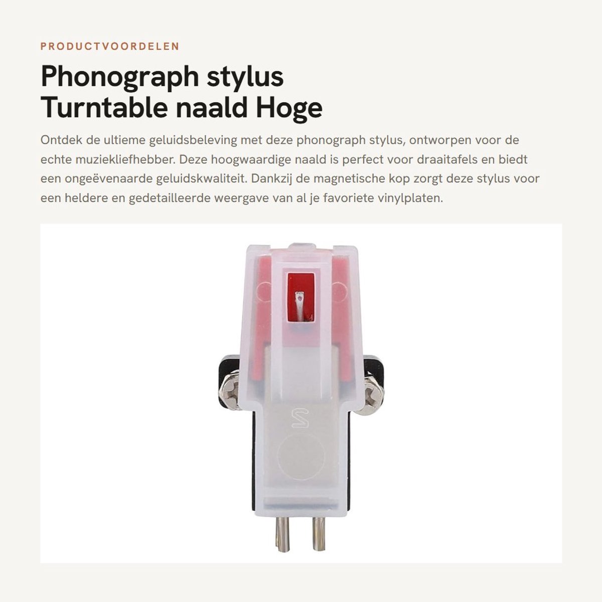Inovra- Grammofoonnaald Hoge Geluidskwaliteit - Magnetische Hoofd - Stereo - Duurzaam - Precisie - Hoge Output - Grammofoonaansluiting